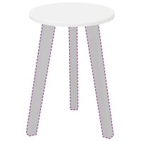 Tafelblad Wit 30 x 30 x 1.5 cm Bewerkt hout 3