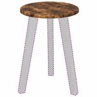 Tafelblad Gerookt eiken 30 x 30 x 1.5 cm Bewerkt hout 3