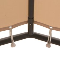 Prieel 4x4 m staal beige 3