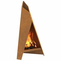 Vuurkorf Bruin 58 x 40 x 100 cm Cortenstaal 3