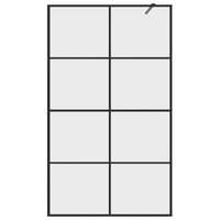 Inloopdouchewand 115x195 cm ESG-glas transparant en zwart 4
