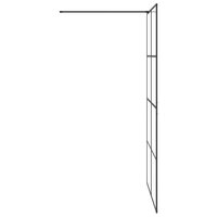 Inloopdouchewand 115x195 cm ESG-glas transparant en zwart 5