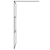 Inloopdouchewand 100x195 cm halfmat ESG-glas zwart 4