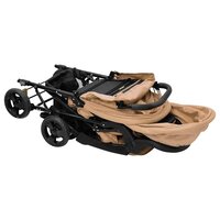Tweeling kinderwagen tandem staal taupe 8