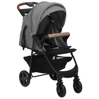 Kinderwagen 3-in-1 staal lichtgrijs 2