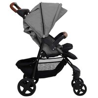 Kinderwagen 3-in-1 staal lichtgrijs 6