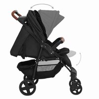 Kinderwagen 3-in-1 staal antracietkleurig 7