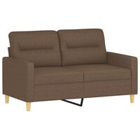 4-delige Loungeset met kussens stof bruin 3