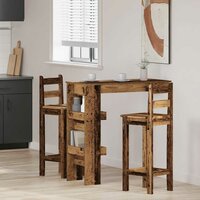 Bartafel wandgemonteerd 102x45x103,5 cm bewerkt hout oud hout 3