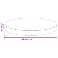 Tafelblad Anders Lichtbruin &Oslash; 30 x 2.5 cm Massief eikenhout 6