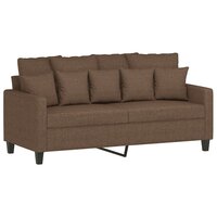4-delige Loungeset met kussens stof bruin 4