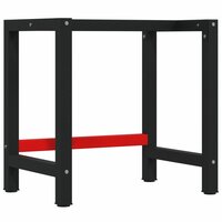 Werkbank rechthoek 100x60x81,5 cm massief eikenhout donkerbruin 5