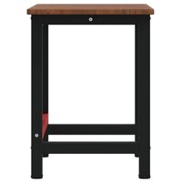 Werkbank rechthoek 100x60x81,5 cm massief eikenhout donkerbruin 6