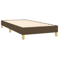Bedframe zonder matras 90x190 cm stof donkerbruin 4
