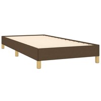 Bedframe zonder matras 90x190 cm stof donkerbruin 4