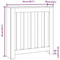 Radiatorafdekking Zwart Eiken 78 x 20 x 82 cm 9