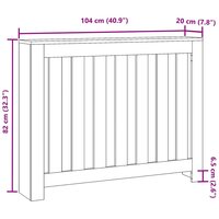 Radiatorafdekking Zwart Eiken 104 x 20 x 82 cm 8