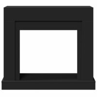 Haardombouw 100x30x87,5 cm bewerkt hout zwart 4