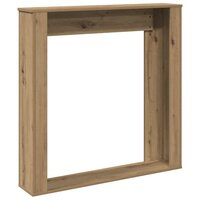 Haardombouw 100x20x100 cm bewerkt hout artisanaal eikenkleurig 6