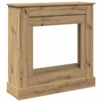 Haardombouw 90x30x90 cm bewerkt hout artisanaal eikenkleurig 2
