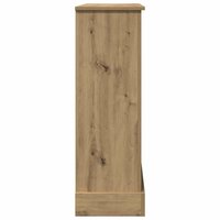 Haardombouw 90x30x90 cm bewerkt hout artisanaal eikenkleurig 5