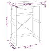 Wastafelframe met inbouwwastafel ijzer zwart 7