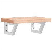 Badkamer wandschap staal en massief beukenhout 2