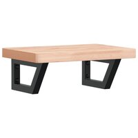 Badkamer wandschap staal en massief beukenhout 2