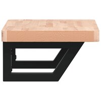 Badkamer wandschap staal en massief beukenhout 5