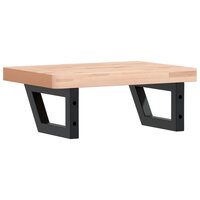 Badkamer wandschap staal en massief beukenhout 6