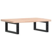 Badkamer wandschap staal en massief eikenhout 6