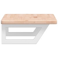 Badkamer wandschap staal en massief eikenhout 5