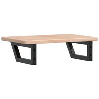 Badkamer wandschap staal en massief eikenhout 6