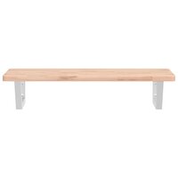 Badkamer wandschap staal en massief beukenhout 4