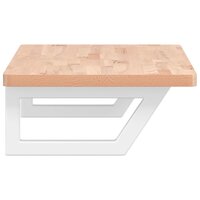 Badkamer wandschap staal en massief beukenhout 5