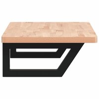 Badkamer wandschap staal en massief beukenhout 5