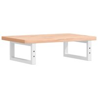 Badkamer wandschap staal en massief beukenhout 6