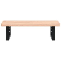 Badkamer wandschap staal en massief beukenhout 4