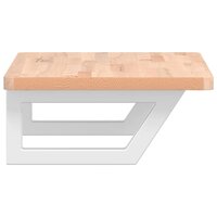 Badkamer wandschap staal en massief beukenhout 5