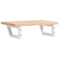 Badkamer wandschap staal en massief beukenhout 6