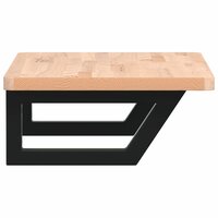 Badkamer wandschap staal en massief beukenhout 5