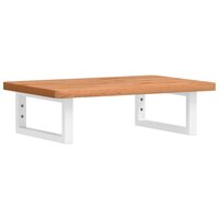 Badkamer wandschap staal en massief beukenhout 2