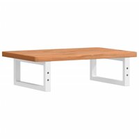 Badkamer wandschap staal en massief beukenhout 6