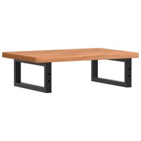 Badkamer wandschap staal en massief beukenhout 6