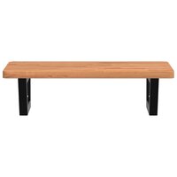 Badkamer wandschap staal en massief beukenhout 4