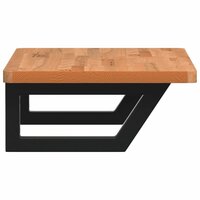 Badkamer wandschap staal en massief beukenhout 5