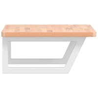 Badkamer wandschap staal en massief beukenhout 5