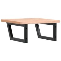 Badkamer wandschap staal en massief beukenhout 6