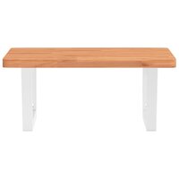 Badkamer wandschap staal en massief beukenhout 4