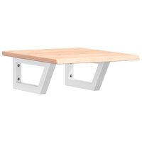 Badkamer wandschap staal en massief eikenhout 2